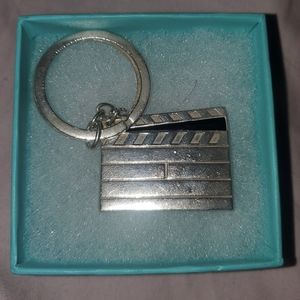 Vintage Tiffany & Co .925 Sterling Silver Clapboard Keyring Keychain Engraved